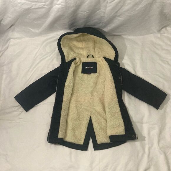 Limited Too Girl’s Fleece Lined Hooded Coat Size 4 - Picture 3 of 8